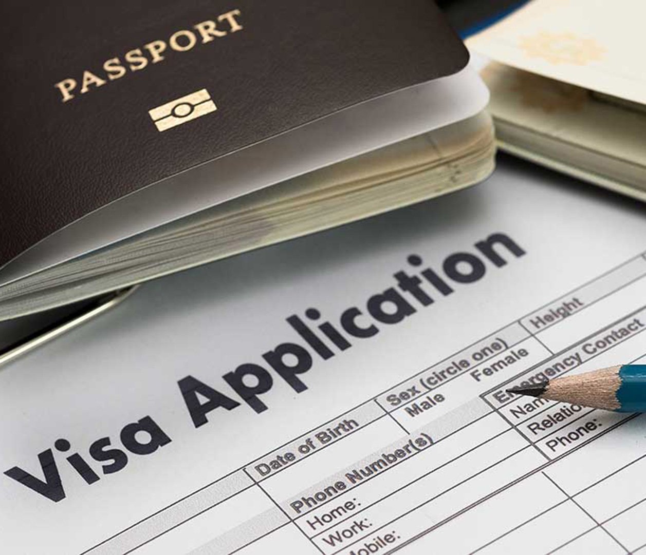 visa application form to travel immigration a document money for